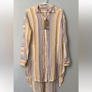 NWT Prana Button-Up Tunic Top